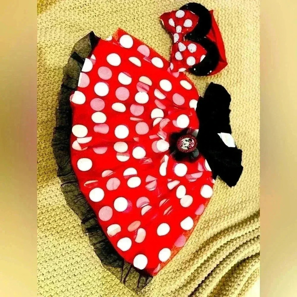 Disney Girls Black | White | Red Minnie Costume size: 6-12 Mo… - Picture 3 of 7